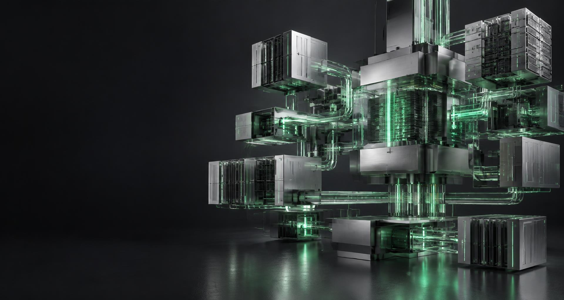 Interconnected silver compute modules with illuminated data conduits